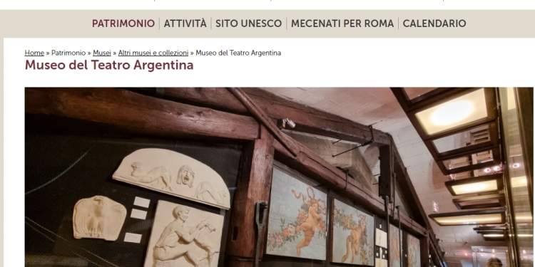 Il museo del teatro Argentina di Roma